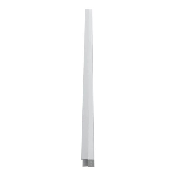 GLOBOSTAR® ALP-R-SHELF DODA 70814-1M Χωνευτό Προφίλ Αλουμινίου Ειδικό για Φωτισμό Ραφιού 18mm με Λευκό Γαλακτερό Πατητό Κάλυμμα για Ταινίες LED IP20 – Ασημί & Λευκό – Μ100 x Π1.5 x Υ2cm