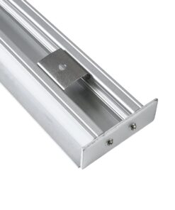 GLOBOSTAR® ALP-WALL-UPDOWN CONCEALED 70844-1M Επιφανειακό Προφίλ Αλουμινίου Ειδικό για Δημιουργία Κρυφού Φωτισμού Up & Down με Λευκό Γαλακτερό Πατητό Κάλυμμα για Ταινίες LED IP20 – Ασημί & Λευκό – Μ100 x Π5 x Υ1.7cm