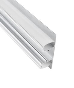 GLOBOSTAR® ALP-WALL-UPDOWN CONCEALED 70844-1M Επιφανειακό Προφίλ Αλουμινίου Ειδικό για Δημιουργία Κρυφού Φωτισμού Up & Down με Λευκό Γαλακτερό Πατητό Κάλυμμα για Ταινίες LED IP20 – Ασημί & Λευκό – Μ100 x Π5 x Υ1.7cm
