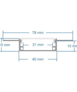 GLOBOSTAR® ALP-PLASTERIN GYPSO 70861-1M Χωνευτό Προφίλ Αλουμινίου Ειδικό για Γυψοσανίδα με Λευκό Γαλακτερό Πατητό Κάλυμμα για Ταινίες LED IP20 – Ασημί & Λευκό – Μ100 x Π7.8 x Υ1.4cm