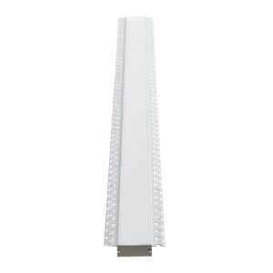 GLOBOSTAR® ALP-PLASTERIN GYPSO 70862-1M Χωνευτό Προφίλ Αλουμινίου Ειδικό για Γυψοσανίδα με Λευκό Γαλακτερό Πατητό Κάλυμμα για Ταινίες LED IP20 – Ασημί & Λευκό – Μ100 x Π8.8 x Υ2cm