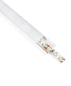 GLOBOSTAR® ALP-LINEAR CURBARIO 70863-1M Επιφανειακό Εύκαμπτο Προφίλ Αλουμινίου με Λευκό Γαλακτερό Πατητό Κάλυμμα για Ταινίες LED IP20 – Λευκό – Μ100 x Π1.8 x Υ0.5cm