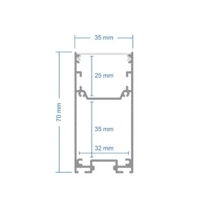GLOBOSTAR® ALP-LINEAR LUMILINE 61765-3M Επιφανειακό / Κρεμαστό / Επιτοίχιο Προφίλ Αλουμινίου με Λευκό Γαλακτερό Πατητό Κάλυμμα για Ταινίες LED IP20 – Γκρι Ανθρακί Ματ – Μ300 x Π3.5 x Υ7cm