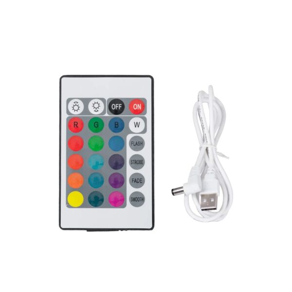 GLOBOSTAR® AQUAGLOW 71473 Μοντέρνο Φωτιστικό Κήπου Μπάλα με IR Ασύρματο Χειριστήριο LED 3W 240lm 360° DC 5V με USB-C με Επαναφορτιζόμενη Μπαταρία Li-ion 3.7V 2×18650 1400mAh Αδιάβροχο IP54 Πολύχρωμο RGBW Dimmable – Sanan SMD Chip – Γαλακτερό Λευκό – Μ15 x Π15 x Υ15cm – 2 Χρόνια Εγγύηση