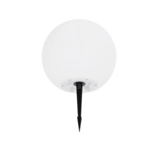 GLOBOSTAR® AQUAGLOW 71474 Μοντέρνο Φωτιστικό Κήπου Μπάλα με IR Ασύρματο Χειριστήριο LED 3W 240lm 360° DC 5V με USB-C με Ενσωματωμένο Φωτοβολταϊκό Panel 6V 1W & Επαναφορτιζόμενη Μπαταρία Li-ion 3.7V 2×18650 1400mAh Αδιάβροχο IP54 Πολύχρωμο RGBW Dimmable – Sanan SMD Chip – Γαλακτερό Λευκό – Μ25 x Π25 x Υ25cm – 2 Χρόνια Εγγύηση