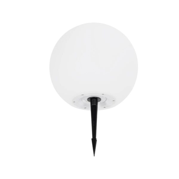 GLOBOSTAR® AQUAGLOW 71474 Μοντέρνο Φωτιστικό Κήπου Μπάλα με IR Ασύρματο Χειριστήριο LED 3W 240lm 360° DC 5V με USB-C με Ενσωματωμένο Φωτοβολταϊκό Panel 6V 1W & Επαναφορτιζόμενη Μπαταρία Li-ion 3.7V 2×18650 1400mAh Αδιάβροχο IP54 Πολύχρωμο RGBW Dimmable – Sanan SMD Chip – Γαλακτερό Λευκό – Μ25 x Π25 x Υ25cm – 2 Χρόνια Εγγύηση