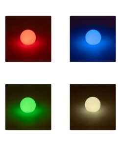 GLOBOSTAR® AQUAGLOW 71475 Μοντέρνο Φωτιστικό Κήπου Μπάλα με IR Ασύρματο Χειριστήριο LED 5W 400lm 360° DC 5V με USB-C με Ενσωματωμένο Φωτοβολταϊκό Panel 6V 1.5W & Επαναφορτιζόμενη Μπαταρία Li-ion 3.7V 3×18650 1800mAh Αδιάβροχο IP54 Πολύχρωμο RGBW Dimmable – Sanan SMD Chip – Γαλακτερό Λευκό – Μ35 x Π35 x Υ35cm – 2 Χρόνια Εγγύηση