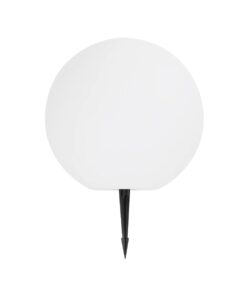 GLOBOSTAR® AQUAGLOW 71475 Μοντέρνο Φωτιστικό Κήπου Μπάλα με IR Ασύρματο Χειριστήριο LED 5W 400lm 360° DC 5V με USB-C με Ενσωματωμένο Φωτοβολταϊκό Panel 6V 1.5W & Επαναφορτιζόμενη Μπαταρία Li-ion 3.7V 3×18650 1800mAh Αδιάβροχο IP54 Πολύχρωμο RGBW Dimmable – Sanan SMD Chip – Γαλακτερό Λευκό – Μ35 x Π35 x Υ35cm – 2 Χρόνια Εγγύηση