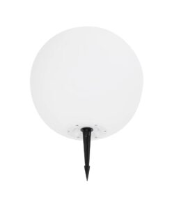 GLOBOSTAR® AQUAGLOW 71475 Μοντέρνο Φωτιστικό Κήπου Μπάλα με IR Ασύρματο Χειριστήριο LED 5W 400lm 360° DC 5V με USB-C με Ενσωματωμένο Φωτοβολταϊκό Panel 6V 1.5W & Επαναφορτιζόμενη Μπαταρία Li-ion 3.7V 3×18650 1800mAh Αδιάβροχο IP54 Πολύχρωμο RGBW Dimmable – Sanan SMD Chip – Γαλακτερό Λευκό – Μ35 x Π35 x Υ35cm – 2 Χρόνια Εγγύηση