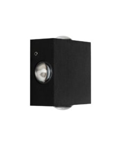 GLOBOSTAR® HIKARI 60686 Μοντέρνο Φωτιστικό Τοίχου – Απλίκα LED 8W 1000lm 30° AC 220-240V Αδιάβροχο IP65 Θερμό Λευκό 2700K – CREE XPE Chip & TÜV SÜD Driver – Μαύρο Ματ – Μ9 x Π4 x Υ9cm – 5 Χρόνια Εγγύηση