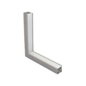 GLOBOSTAR® ALP-CORNER-IN90 RECESSA 61793 Χωνευτό Προφίλ Αλουμινίου Γωνία με Λευκό Γαλακτερό Πατητό Κάλυμμα για Ταινίες LED IP20 – Γκρι Ανθρακί Ματ – Μ30 x Π3.5 x Υ4cm