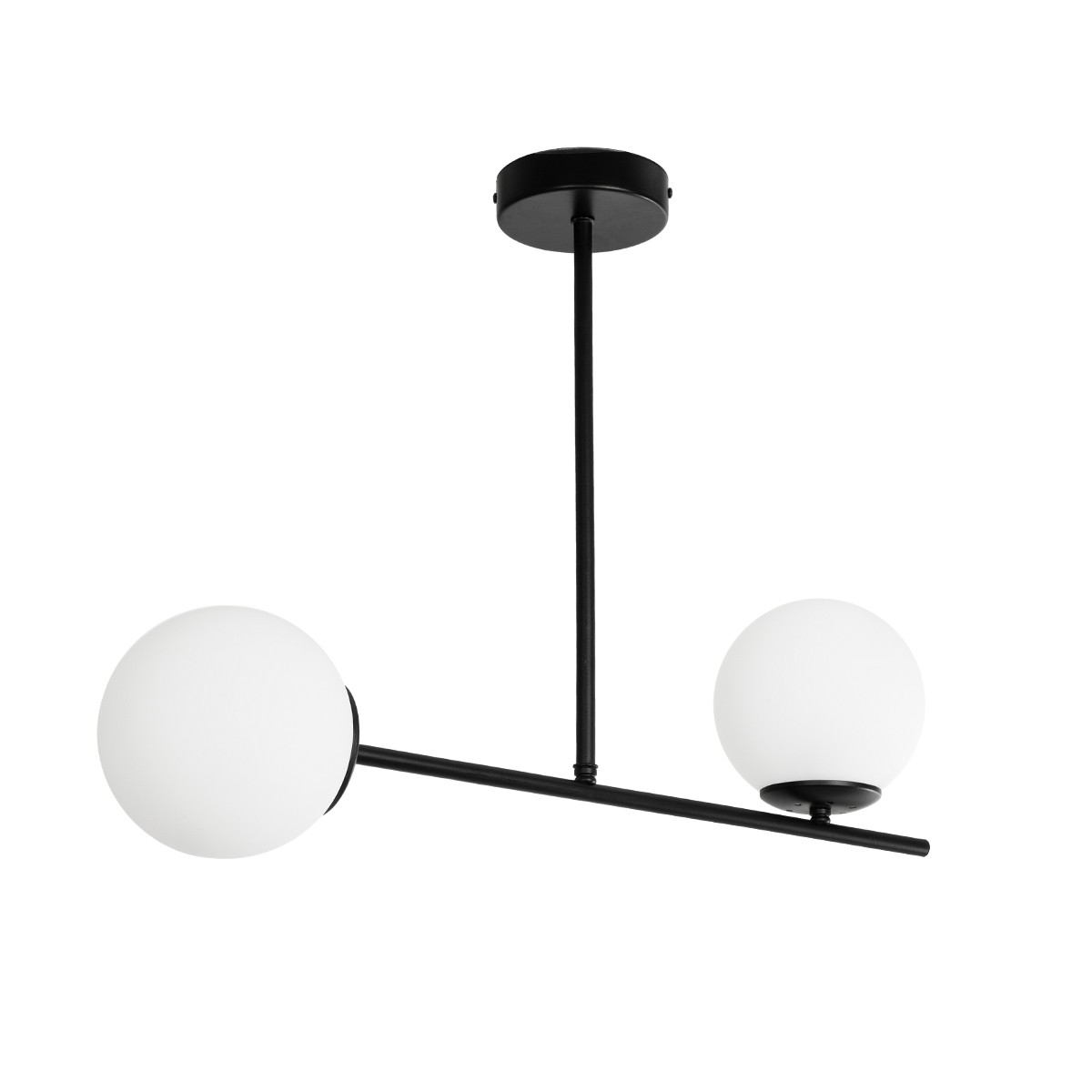 GLOBOSTAR® GLOBUS 201-0118 Μοντέρνο Φωτιστικό Οροφής με Ντουί 2 x E27 AC 220-240V IP20 – Μαύρο & Λευκό – Μ65 x Π15 x Υ23cm