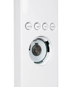 GLOBOSTAR® ZENTIME 76554 Μοντέρνο Επιτραπέζιο Φωτιστικό Γραφείου με Ασύρματη Φόρτιση 15W 3A & Ψηφιακό Ρολόι LED 3.5W 350lm 120° DC 5V με USB-C IP20 Ρυθμιζόμενο Λευκό CCT με Αφή 2700K/4500K/6000K Dimmable – Sanan SMD Chip – Μαύρο – Μ19.5 x Π14.5 x Υ38.8cm – 2 Χρόνια Εγγύηση