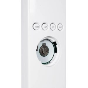 GLOBOSTAR® ZENTIME 76554 Μοντέρνο Επιτραπέζιο Φωτιστικό Γραφείου με Ασύρματη Φόρτιση 15W 3A & Ψηφιακό Ρολόι LED 3.5W 350lm 120° DC 5V με USB-C IP20 Ρυθμιζόμενο Λευκό CCT με Αφή 2700K/4500K/6000K Dimmable – Sanan SMD Chip – Μαύρο – Μ19.5 x Π14.5 x Υ38.8cm – 2 Χρόνια Εγγύηση