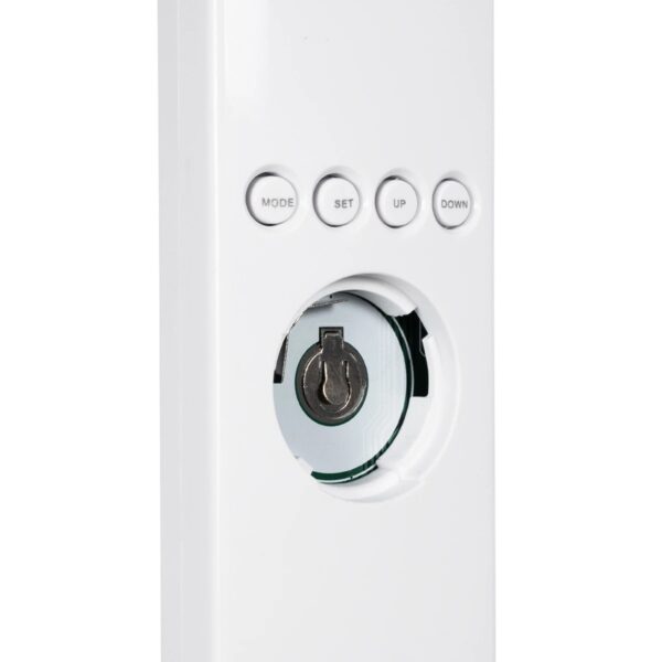 GLOBOSTAR® ZENTIME 76554 Μοντέρνο Επιτραπέζιο Φωτιστικό Γραφείου με Ασύρματη Φόρτιση 15W 3A & Ψηφιακό Ρολόι LED 3.5W 350lm 120° DC 5V με USB-C IP20 Ρυθμιζόμενο Λευκό CCT με Αφή 2700K/4500K/6000K Dimmable – Sanan SMD Chip – Μαύρο – Μ19.5 x Π14.5 x Υ38.8cm – 2 Χρόνια Εγγύηση