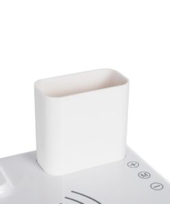 GLOBOSTAR® ZENTIME 76554 Μοντέρνο Επιτραπέζιο Φωτιστικό Γραφείου με Ασύρματη Φόρτιση 15W 3A & Ψηφιακό Ρολόι LED 3.5W 350lm 120° DC 5V με USB-C IP20 Ρυθμιζόμενο Λευκό CCT με Αφή 2700K/4500K/6000K Dimmable – Sanan SMD Chip – Μαύρο – Μ19.5 x Π14.5 x Υ38.8cm – 2 Χρόνια Εγγύηση