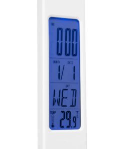 GLOBOSTAR® ZENTIME 76554 Μοντέρνο Επιτραπέζιο Φωτιστικό Γραφείου με Ασύρματη Φόρτιση 15W 3A & Ψηφιακό Ρολόι LED 3.5W 350lm 120° DC 5V με USB-C IP20 Ρυθμιζόμενο Λευκό CCT με Αφή 2700K/4500K/6000K Dimmable – Sanan SMD Chip – Μαύρο – Μ19.5 x Π14.5 x Υ38.8cm – 2 Χρόνια Εγγύηση