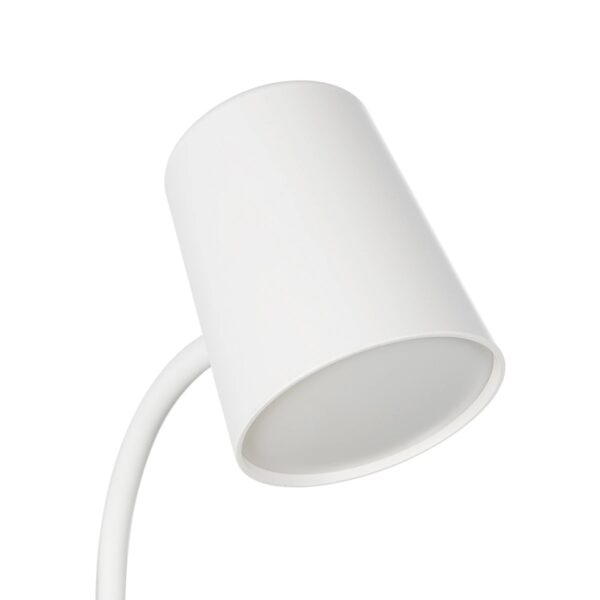 GLOBOSTAR® LUCORA 76555 Μοντέρνο Επιτραπέζιο Φωτιστικό Γραφείου με Ασύρματη Φόρτιση 10W 2A & 4W Bluetooth Ηχείο LED 3W 300lm 120° DC 5V με USB-C IP20 Ρυθμιζόμενο Λευκό CCT με Αφή 2700K/4500K/6000K Dimmable – Sanan SMD Chip – Λευκό – Μ12 x Π12 x Υ32cm – 2 Χρόνια Εγγύηση