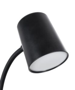 GLOBOSTAR® LUCORA 76556 Μοντέρνο Επιτραπέζιο Φωτιστικό Γραφείου με Ασύρματη Φόρτιση 10W 2A & 4W Bluetooth Ηχείο LED 3W 300lm 120° DC 5V με USB-C IP20 Ρυθμιζόμενο Λευκό CCT με Αφή 2700K/4500K/6000K Dimmable – Sanan SMD Chip – Μαύρο – Μ12 x Π12 x Υ32cm – 2 Χρόνια Εγγύηση