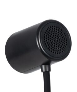 GLOBOSTAR® LUCORA 76556 Μοντέρνο Επιτραπέζιο Φωτιστικό Γραφείου με Ασύρματη Φόρτιση 10W 2A & 4W Bluetooth Ηχείο LED 3W 300lm 120° DC 5V με USB-C IP20 Ρυθμιζόμενο Λευκό CCT με Αφή 2700K/4500K/6000K Dimmable – Sanan SMD Chip – Μαύρο – Μ12 x Π12 x Υ32cm – 2 Χρόνια Εγγύηση