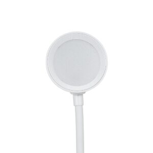 GLOBOSTAR® OLDY 76557 Μοντέρνο Επιτραπέζιο Φωτιστικό Γραφείου με Ασύρματη Φόρτιση 15W 3A, 5W Bluetooth Ηχείο & Ψηφιακό Ρολόι LED 3W 300lm 120° DC 5V με USB-C IP20 Ρυθμιζόμενο Λευκό CCT με Αφή 2700K/4500K/6000K Dimmable – Sanan SMD Chip – Λευκό – Μ13 x Π25 x Υ43cm – 2 Χρόνια Εγγύηση
