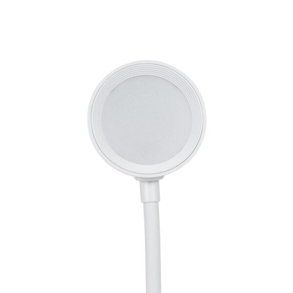 GLOBOSTAR® OLDY 76557 Μοντέρνο Επιτραπέζιο Φωτιστικό Γραφείου με Ασύρματη Φόρτιση 15W 3A, 5W Bluetooth Ηχείο & Ψηφιακό Ρολόι LED 3W 300lm 120° DC 5V με USB-C IP20 Ρυθμιζόμενο Λευκό CCT με Αφή 2700K/4500K/6000K Dimmable – Sanan SMD Chip – Λευκό – Μ13 x Π25 x Υ43cm – 2 Χρόνια Εγγύηση
