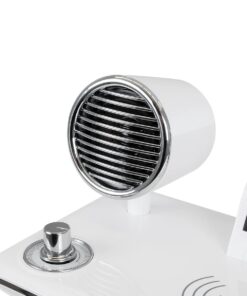 GLOBOSTAR® OLDY 76557 Μοντέρνο Επιτραπέζιο Φωτιστικό Γραφείου με Ασύρματη Φόρτιση 15W 3A, 5W Bluetooth Ηχείο & Ψηφιακό Ρολόι LED 3W 300lm 120° DC 5V με USB-C IP20 Ρυθμιζόμενο Λευκό CCT με Αφή 2700K/4500K/6000K Dimmable – Sanan SMD Chip – Λευκό – Μ13 x Π25 x Υ43cm – 2 Χρόνια Εγγύηση