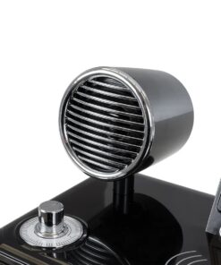 GLOBOSTAR® OLDY 76563 Μοντέρνο Επιτραπέζιο Φωτιστικό Γραφείου με Ασύρματη Φόρτιση 15W 3A, 5W Bluetooth Ηχείο & Ψηφιακό Ρολόι LED 3W 300lm 120° DC 5V με USB-C IP20 Ρυθμιζόμενο Λευκό CCT με Αφή 2700K/4500K/6000K Dimmable – Sanan SMD Chip – Μαύρο – Μ13 x Π25 x Υ43cm – 2 Χρόνια Εγγύηση