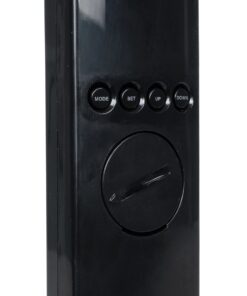 GLOBOSTAR® ZENTIME 76564 Μοντέρνο Επιτραπέζιο Φωτιστικό Γραφείου με Ασύρματη Φόρτιση 10W 2A & Ψηφιακό Ρολόι LED 3.5W 350lm 120° DC 5V με USB-C IP20 Ρυθμιζόμενο Λευκό CCT με Αφή 2700K/4500K/6000K Dimmable – Sanan SMD Chip – Μαύρο – Μ18 x Π12 x Υ40cm – 2 Χρόνια Εγγύηση