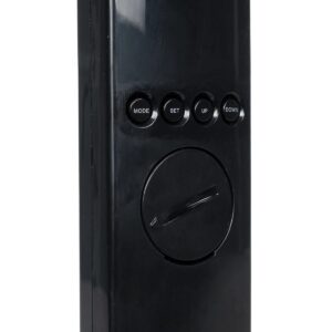 GLOBOSTAR® ZENTIME 76564 Μοντέρνο Επιτραπέζιο Φωτιστικό Γραφείου με Ασύρματη Φόρτιση 10W 2A & Ψηφιακό Ρολόι LED 3.5W 350lm 120° DC 5V με USB-C IP20 Ρυθμιζόμενο Λευκό CCT με Αφή 2700K/4500K/6000K Dimmable – Sanan SMD Chip – Μαύρο – Μ18 x Π12 x Υ40cm – 2 Χρόνια Εγγύηση