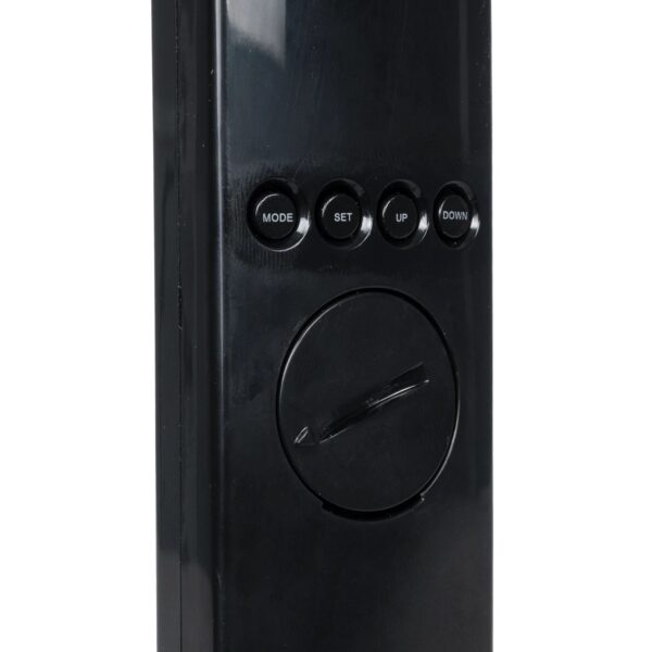 GLOBOSTAR® ZENTIME 76564 Μοντέρνο Επιτραπέζιο Φωτιστικό Γραφείου με Ασύρματη Φόρτιση 10W 2A & Ψηφιακό Ρολόι LED 3.5W 350lm 120° DC 5V με USB-C IP20 Ρυθμιζόμενο Λευκό CCT με Αφή 2700K/4500K/6000K Dimmable – Sanan SMD Chip – Μαύρο – Μ18 x Π12 x Υ40cm – 2 Χρόνια Εγγύηση