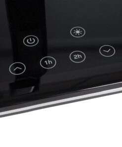 GLOBOSTAR® ZENTIME 76564 Μοντέρνο Επιτραπέζιο Φωτιστικό Γραφείου με Ασύρματη Φόρτιση 10W 2A & Ψηφιακό Ρολόι LED 3.5W 350lm 120° DC 5V με USB-C IP20 Ρυθμιζόμενο Λευκό CCT με Αφή 2700K/4500K/6000K Dimmable – Sanan SMD Chip – Μαύρο – Μ18 x Π12 x Υ40cm – 2 Χρόνια Εγγύηση