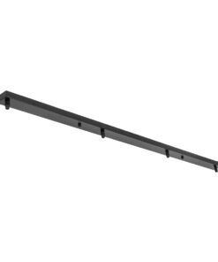GLOBOSTAR® WALLBASE 77525 Γραμμική Μεταλλική Ροζέτα για Κρέμαση 4 Φωτιστικών – Μαύρο – Μ120 x Π5 x Υ2cm