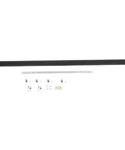 GLOBOSTAR® WALLBASE 77525 Γραμμική Μεταλλική Ροζέτα για Κρέμαση 4 Φωτιστικών – Μαύρο – Μ120 x Π5 x Υ2cm