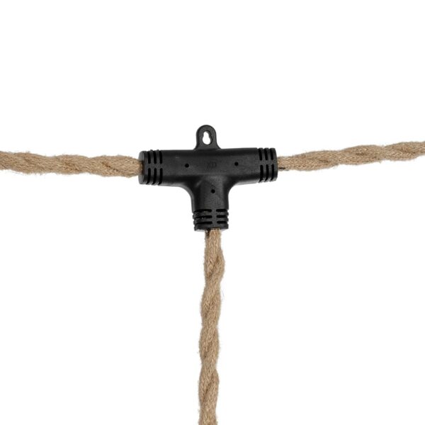 GLOBOSTAR® WHIP 77676 Μοντέρνο DIY Φωτιστικό με Υφασμάτινο Καλώδιο, Ντουί 3 x E27, Διακόπτη On/Off & Πρίζα AC 220-240V IP20 – Μπεζ & Μαύρο – Μ650 x Π5.5 x Υ100cm