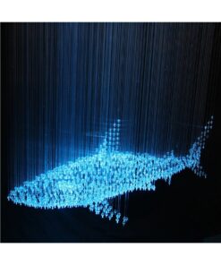 GLOBOSTAR® LUMOFIBRA 79613 Κιτ Συστήματος Οπτικής Ίνας με 150τεμ Φ1mm x Μ200cm & RF Ασύρματο Χειριστήριο LED 5W 200lm 1° AC 220-240V IP20 Πολύχρωμο RGB – Μ11.5 x Π9 x Υ4cm – 2 Χρόνια Εγγύηση