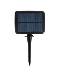 GLOBOSTAR® TWILIGHT 79667 Μοντέρνο Φωτιστικό Κήπου Γιρλάντα 7.7m με 15 Λάμπες & IR Ασύρματο Χειριστήριο LED 9W 810lm 360° DC 3.7V με Ενσωματωμένο Φωτοβολταϊκό Panel 5.5V 1.5W & Επαναφορτιζόμενη Μπαταρία Li-ion 3.6V 1×18650 2200mAh Αδιάβροχο IP65 Θερμό Λευκό 2700Κ Dimmable – Sanan SMD Chip – Μαύρο & Διάφανο – Μ770 x Π4 x Υ7cm – 2 Χρόνια Εγγύηση