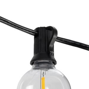 GLOBOSTAR® TWILIGHT 79668 Μοντέρνο Φωτιστικό Κήπου Γιρλάντα 10.5m με 30 Λάμπες & IR Ασύρματο Χειριστήριο LED 18W 1620lm 360° DC 3.7V με Ενσωματωμένο Φωτοβολταϊκό Panel 5.5V 3W & Επαναφορτιζόμενη Μπαταρία Li-ion 3.6V 2×18650 4400mAh Αδιάβροχο IP65 Θερμό Λευκό 2700Κ Dimmable – Sanan SMD Chip – Μαύρο & Διάφανο – Μ1050 x Π4 x Υ7cm – 2 Χρόνια Εγγύηση