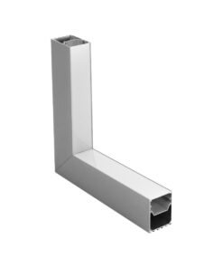 GLOBOSTAR® ALP-CORNER-IN90 BRIGHTRAIL 61782 Επιφανειακό / Κρεμαστό Προφίλ Αλουμινίου Γωνία με Λευκό Γαλακτερό Πατητό Κάλυμμα για Ταινίες LED IP20 – Γκρι Ανθρακί Ματ – Μ30 x Π5 x Υ7.5cm