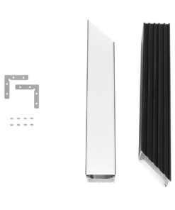 GLOBOSTAR® ALP-CORNER-SIDE90 BRIGHTRAIL 61778 Επιφανειακό / Κρεμαστό Προφίλ Αλουμινίου Γωνία με Λευκό Γαλακτερό Πατητό Κάλυμμα για Ταινίες LED IP20 – Μαύρο Ματ – Μ30 x Π5 x Υ7.5cm