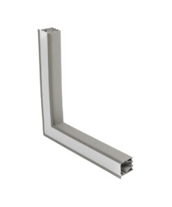 GLOBOSTAR® ALP-CORNER-SIDE90 RECESSA 61790 Χωνευτό Προφίλ Αλουμινίου Γωνία με Λευκό Γαλακτερό Πατητό Κάλυμμα για Ταινίες LED IP20 – Γκρι Ανθρακί Ματ – Μ30 x Π3.5 x Υ4cm