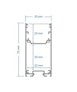 GLOBOSTAR® ALP-CORNER-SIDE90 LUMILINE 61767 Επιφανειακό / Κρεμαστό Προφίλ Αλουμινίου Γωνία με Λευκό Γαλακτερό Πατητό Κάλυμμα για Ταινίες LED IP20 – Μαύρο Ματ – Μ30 x Π3.5 x Υ7cm