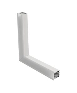 GLOBOSTAR® ALP-CORNER-SIDE90 RECESSA 61788 Χωνευτό Προφίλ Αλουμινίου Γωνία με Λευκό Γαλακτερό Πατητό Κάλυμμα για Ταινίες LED IP20 – Λευκό Ματ – Μ30 x Π3.5 x Υ4cm