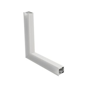 GLOBOSTAR® ALP-CORNER-SIDE90 RECESSA 61788 Χωνευτό Προφίλ Αλουμινίου Γωνία με Λευκό Γαλακτερό Πατητό Κάλυμμα για Ταινίες LED IP20 – Λευκό Ματ – Μ30 x Π3.5 x Υ4cm