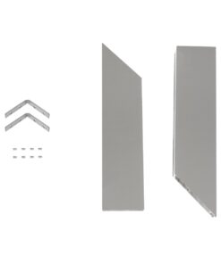 GLOBOSTAR® ALP-CORNER-IN90 LUMILINE 61771 Επιφανειακό / Κρεμαστό Προφίλ Αλουμινίου Γωνία με Λευκό Γαλακτερό Πατητό Κάλυμμα για Ταινίες LED IP20 – Γκρι Ανθρακί Ματ – Μ30 x Π3.5 x Υ7cm