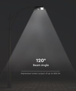 Ηλιακό Φωτιστικό Δρόμου Μαύρο LED 6W 800lm Ψυχρό 6000K IP65 V-TAC με Τηλεχειριστήριο Dimmable – 95532