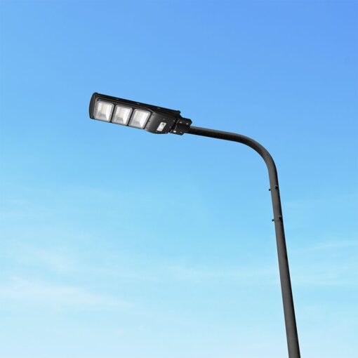 Ηλιακό Φωτιστικό Δρόμου Μαύρο LED 12W 1200lm Ψυχρό Λευκό 6000K IP65 V-TAC – 95534