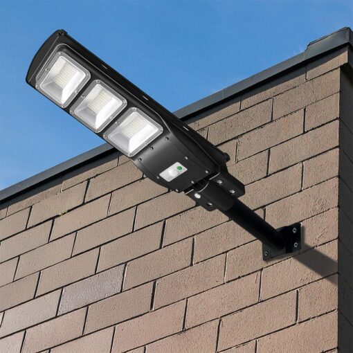 Ηλιακό Φωτιστικό Δρόμου Μαύρο LED 12W 1200lm Ψυχρό Λευκό 6000K IP65 V-TAC – 95534