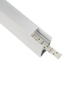 GLOBOSTAR® ALP-LINEAR LUMILINE 61763-3M Επιφανειακό / Κρεμαστό / Επιτοίχιο Προφίλ Αλουμινίου με Λευκό Γαλακτερό Πατητό Κάλυμμα για Ταινίες LED IP20 – Λευκό Ματ – Μ300 x Π3.5 x Υ7cm