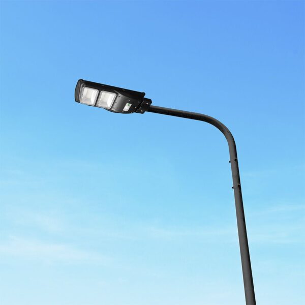 Ηλιακό Φωτιστικό Δρόμου Μαύρο LED 8W 1000lm Ψυχρό 6000K IP65 V-TAC με Τηλεχειριστήριο Dimmable – 98417